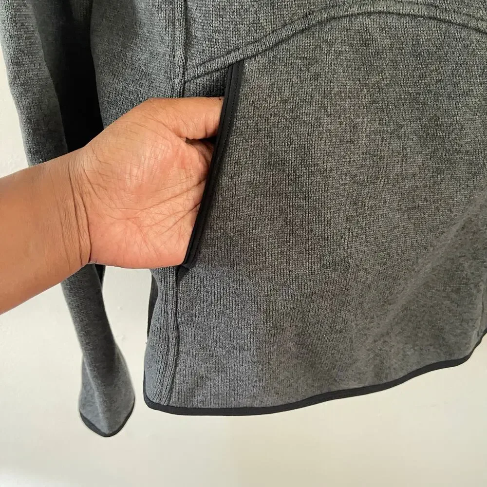 Lululemon Fleece & Thank You Pullover 6 Grey 1/2 Zip Hoodie Sweatshirt W3BEGS